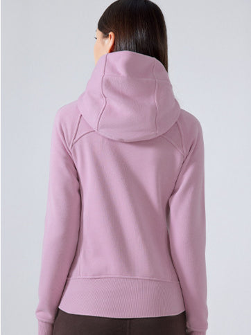 Women's hooded Sweat  jacket with zipper Sporty Soft