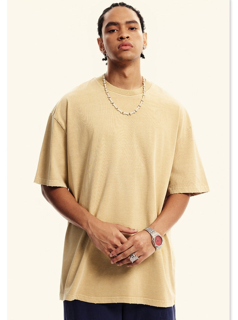 Spring Khaki Basic Plain Oversized Shirt