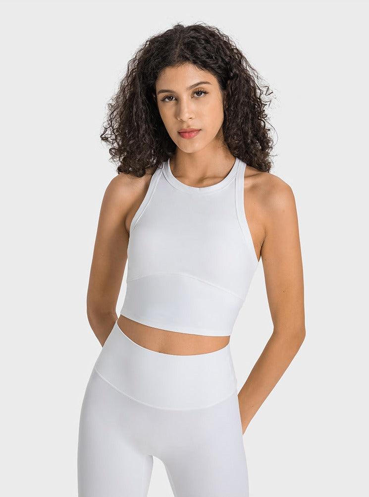 Stretchable High Waist Yoga Exercise Sleeveless Shirt