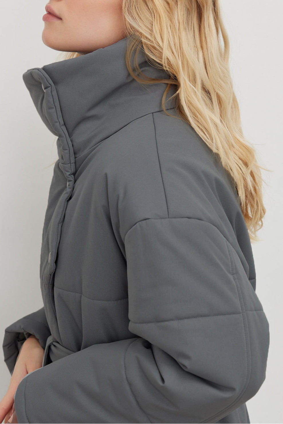 Damen Puffer Mantel mit Taillengürtel – Eleganz trifft Komfort